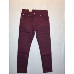 Levis 512 Slim Taper Jeans Mens 30x30 Burgundy Maroon Stretch Denim 28833-0483